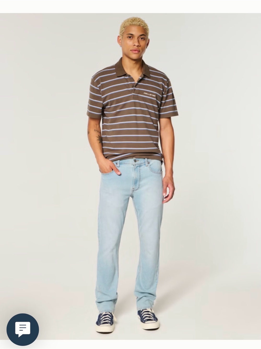Hollister Light Wash Slim Straight Jeans